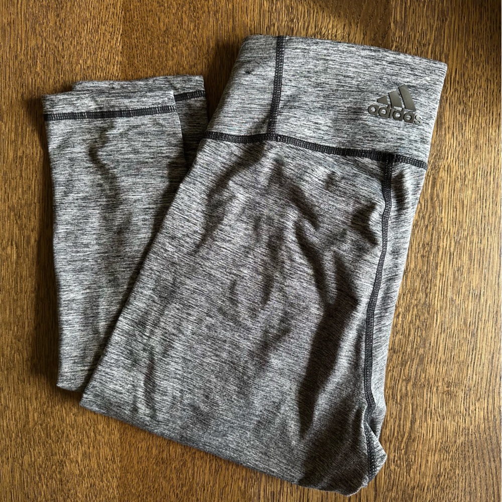 Adidas Heather Grey Leggings - Women’s Extra Small